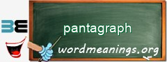 WordMeaning blackboard for pantagraph